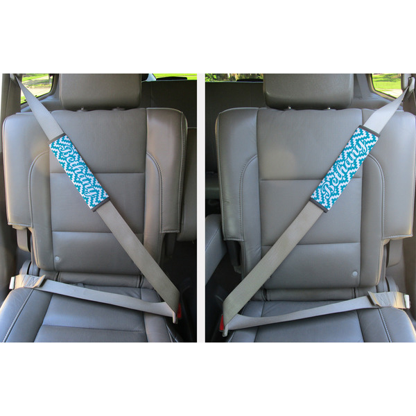 Pixelated Chevron Seat Belt Covers (Set of 2 - In the Car)