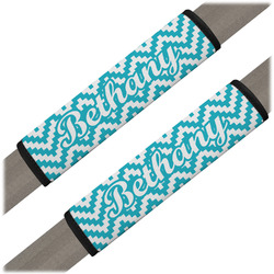 Pixelated Chevron Seat Belt Covers (Set of 2) (Personalized)