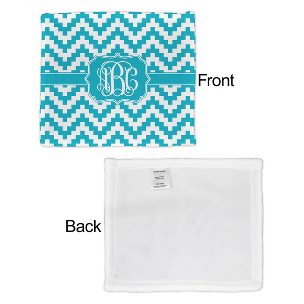 Pixelated Chevron Security Blanket - Front & White Back View