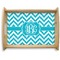 Pixelated Chevron Natural Wooden Tray - Large (Personalized)