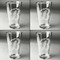 Pixelated Chevron Set of Four Engraved Beer Glasses - Individual View