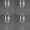 Pixelated Chevron Set of Four Personalized Wineglasses (Approval)