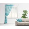 Pixelated Chevron Sheer Curtain With Window and Rod - in Room Matching Pillow