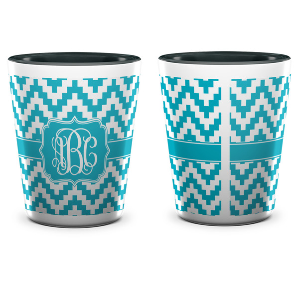 Pixelated Chevron Shot Glass - Two Tone - APPROVAL