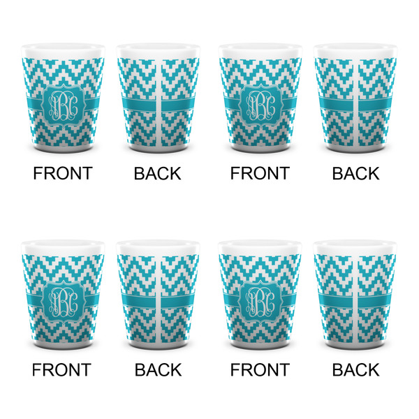 Pixelated Chevron Shot Glass - White - Set of 4 - APPROVAL