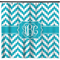 Pixelated Chevron Shower Curtain (Personalized)