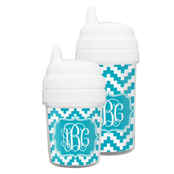 Pixelated Chevron Sippy Cups