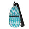Pixelated Chevron Sling Bag - Front View
