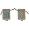 Pixelated Chevron Small Burlap Gift Bag - Front Approval