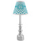 Pixelated Chevron Small Chandelier Lamp - LIFESTYLE (on candle stick)