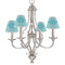 Pixelated Chevron Small Chandelier Shade - LIFESTYLE (on chandelier)