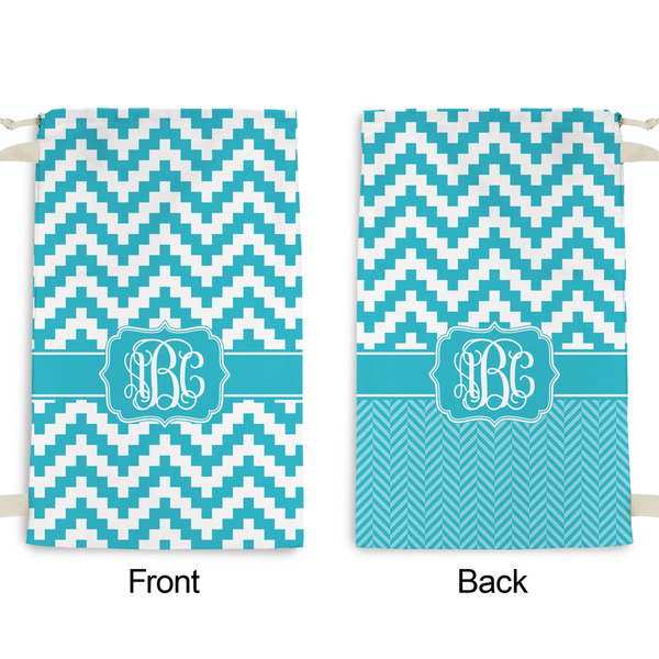 Pixelated Chevron Small Laundry Bag - Front & Back View