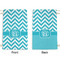 Pixelated Chevron Small Laundry Bag - Front & Back View