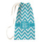 Pixelated Chevron Small Laundry Bag - Front View