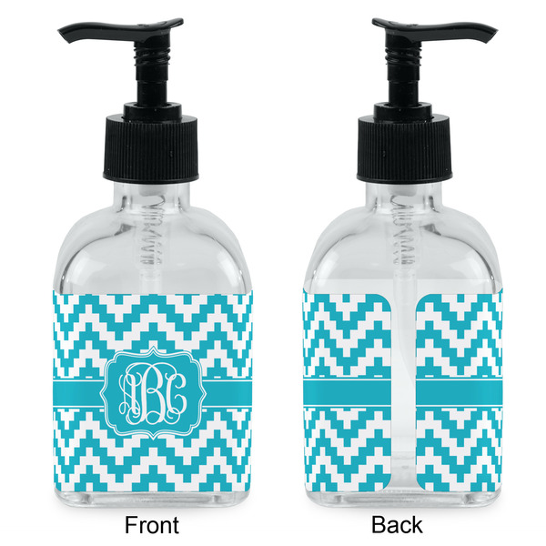 Pixelated Chevron Glass Soap/Lotion Dispenser - Approval