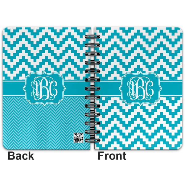 Pixelated Chevron Spiral Journal 5 x 7 - Apvl