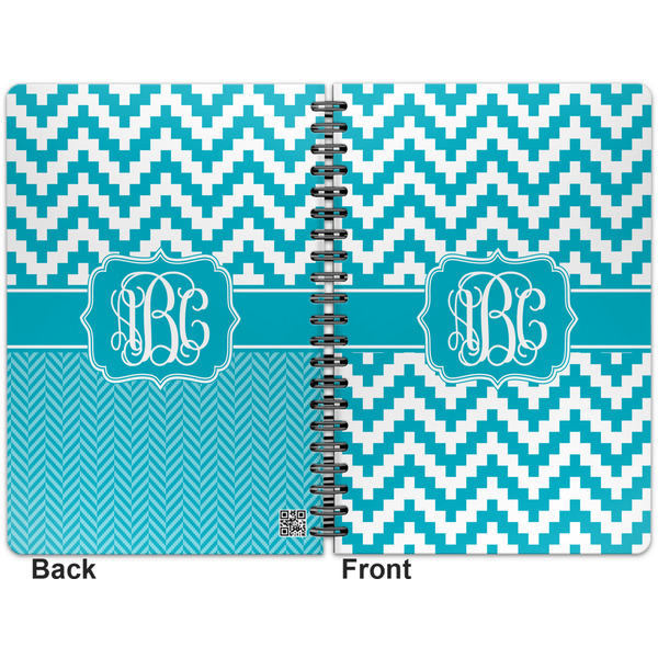 Pixelated Chevron Spiral Journal 7 x 10 - Apvl