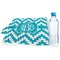 Pixelated Chevron Sports Towel Folded with Water Bottle