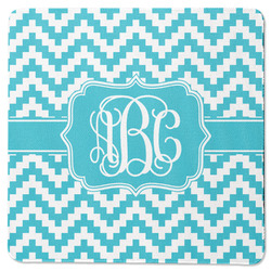 Pixelated Chevron Square Rubber Backed Coaster (Personalized)