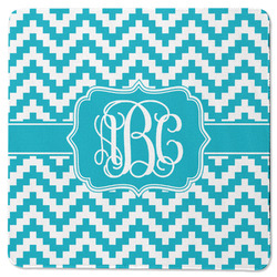 Pixelated Chevron Square Rubber Backed Coaster (Personalized)