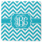 Pixelated Chevron Square Rubber Backed Coaster (Personalized)