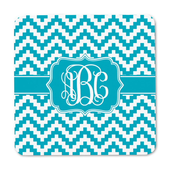 Pixelated Chevron Square Fridge Magnet - FRONT