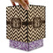 Pixelated Chevron Square Tissue Box Covers - Wood - with box