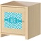 Pixelated Chevron Square Wall Decal on Wooden Cabinet