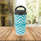 Pixelated Chevron Stainless Steel Travel Cup Lifestyle