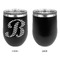 Pixelated Chevron Stainless Wine Tumblers - Black - Single Sided - Approval
