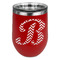 Pixelated Chevron Stemless Stainless Steel Wine Tumbler - Red - Double Sided (Personalized)