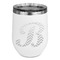 Pixelated Chevron Stainless Wine Tumblers - White - Single Sided - Front