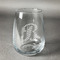 Pixelated Chevron Stemless Wine Glass - Front/Approval