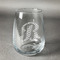 Pixelated Chevron Stemless Wine Glass - Engraved (Personalized)