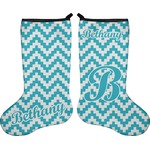 Pixelated Chevron Holiday Stocking - Double-Sided - Neoprene (Personalized)