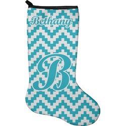 Pixelated Chevron Holiday Stocking - Single-Sided - Neoprene (Personalized)