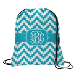 Pixelated Chevron Drawstring Backpack - Small (Personalized)