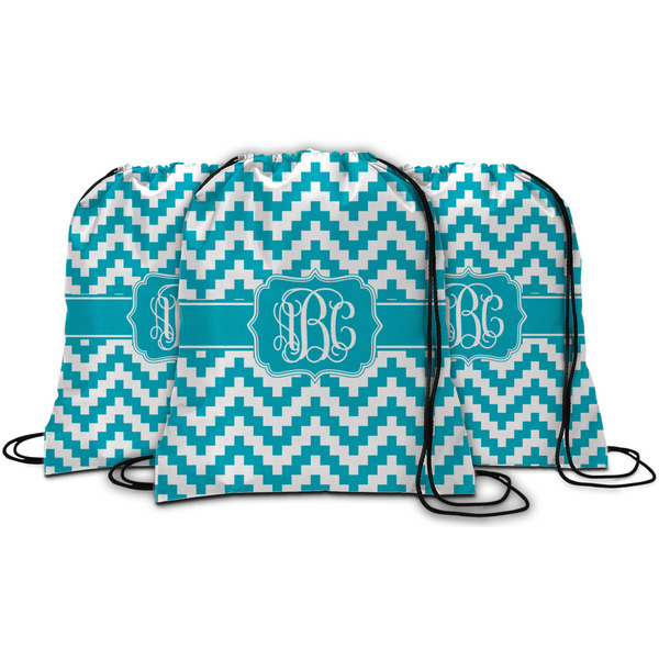 Pixelated Chevron String Backpack - MAIN