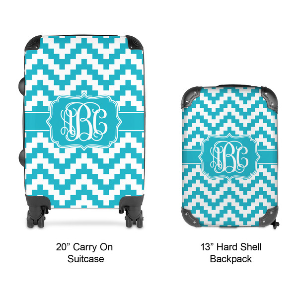 Pixelated Chevron Suitcase Set 4 - APPROVAL