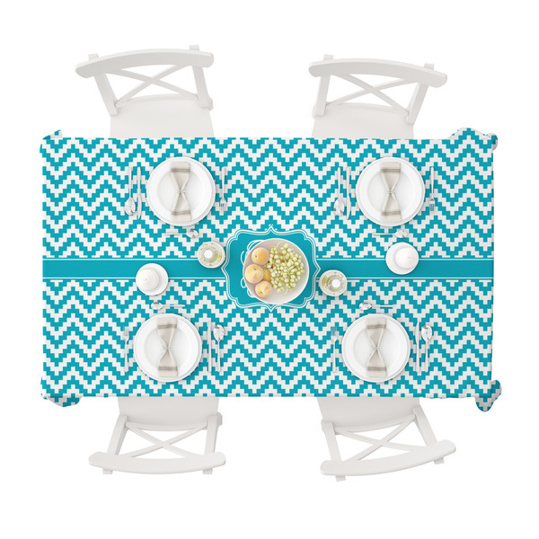 Pixelated Chevron Tablecloths (58"x102") - TOP VIEW