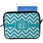 Pixelated Chevron Tablet Case / Sleeve - Large (Personalized)