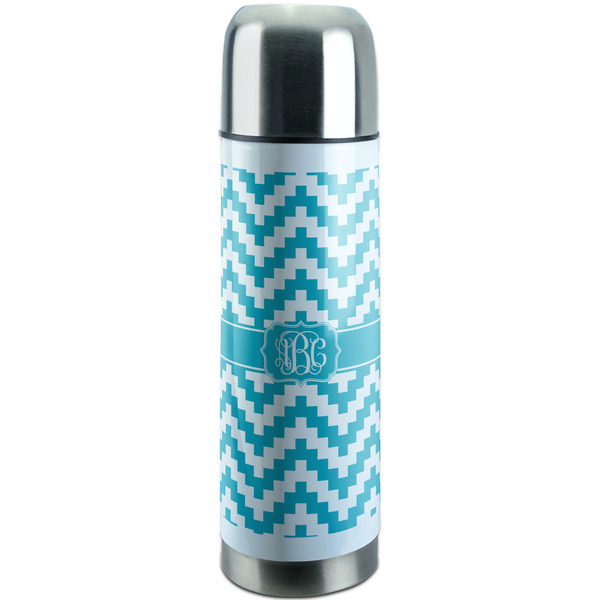 Custom Pixelated Chevron Stainless Steel Thermos (Personalized)