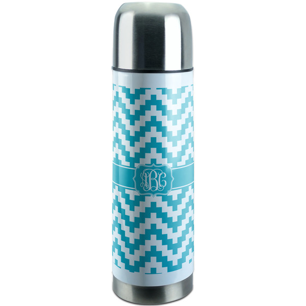 Custom Pixelated Chevron Stainless Steel Thermos (Personalized)