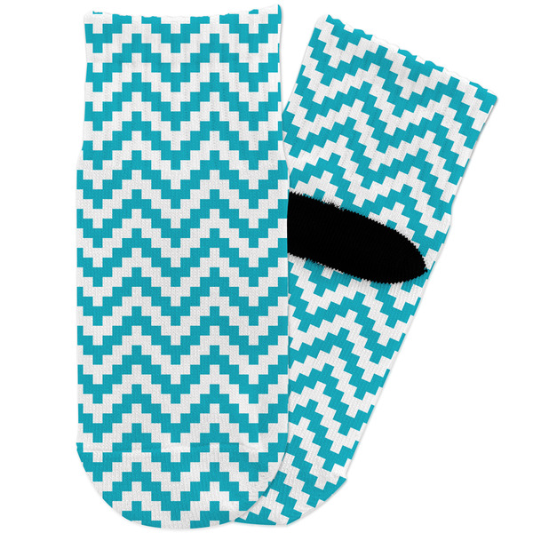 Custom Pixelated Chevron Toddler Ankle Socks