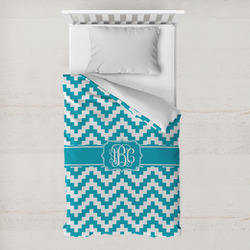 Pixelated Chevron Toddler Duvet Cover w/ Monogram