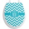 Pixelated Chevron Toilet Seat Decal (Personalized)