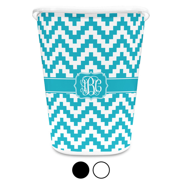 Pixelated Chevron Custom Waste Basket