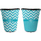 Pixelated Chevron Trash Can Black - Front and Back - Apvl