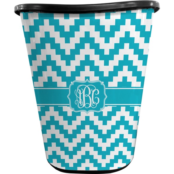 Pixelated Chevron Waste Basket (Black)