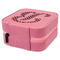 Pixelated Chevron Travel Jewelry Boxes - Leather - Pink - View from Rear